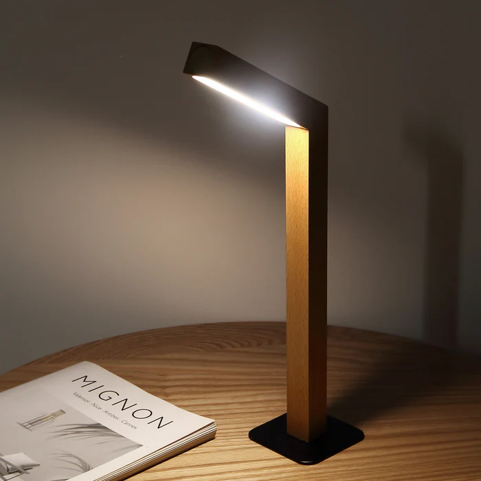 HBGFHG Çoxfunksiyalı Taxta Masaüstü LED Lampa